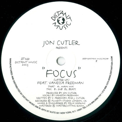 Jon Cutler Featuring Vanessa Freeman : Focus (Lifted Up) (12")
