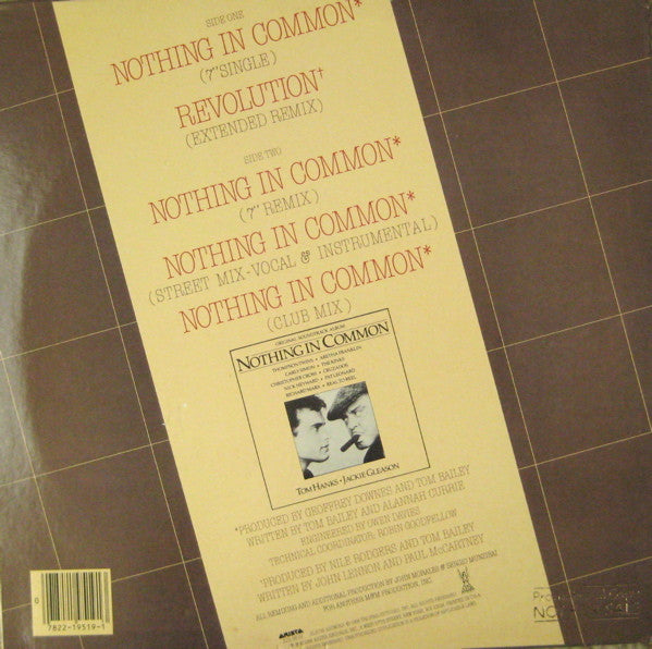 Thompson Twins : Nothing In Common (12", Single)
