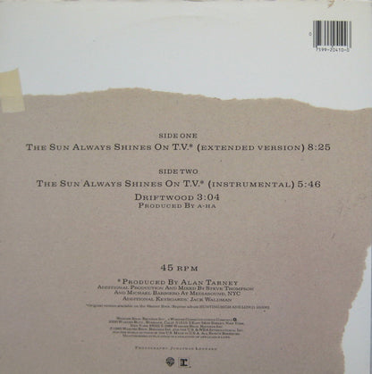 a-ha : The Sun Always Shines On T.V. (12", Maxi, All)