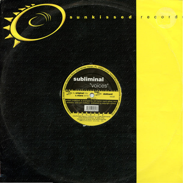Subliminal (4) : Voices (12")