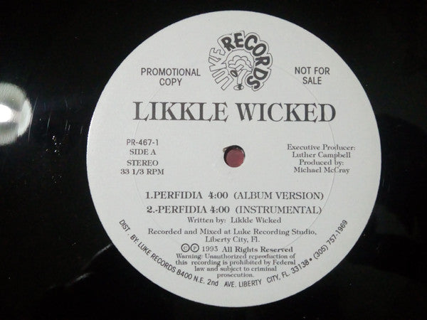 Likkle Wicked Featuring Foxy Brown (2) : Perfidia (12", Promo)
