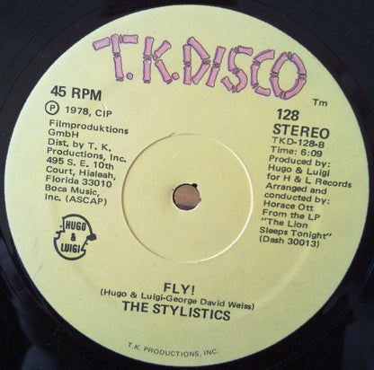 The Stylistics : The Lion Sleeps Tonight / Fly! (12")