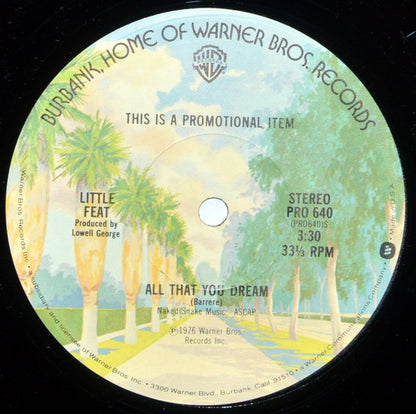 Little Feat : All That You Dream (12", Promo)