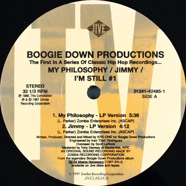 Boogie Down Productions : My Philosophy / Jimmy / I'm Still #1 (12")