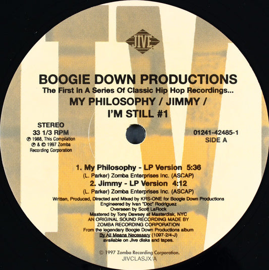 Boogie Down Productions : My Philosophy / Jimmy / I'm Still #1 (12")