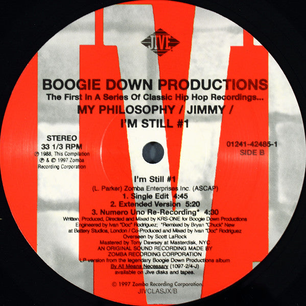 Boogie Down Productions : My Philosophy / Jimmy / I'm Still #1 (12")
