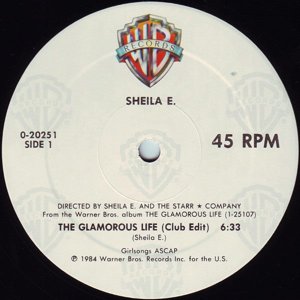 Sheila E. : The Glamorous Life (12", Maxi, All)