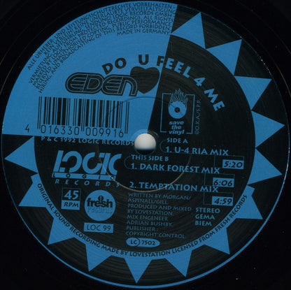 Eden : Do U Feel 4 Me (12")
