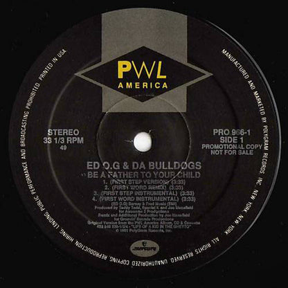Ed O.G & Da Bulldogs : Be A Father To Your Child (12", Promo)