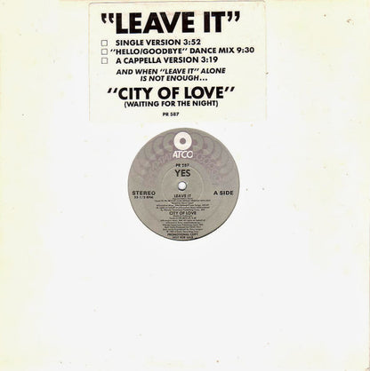 Yes : Leave It (12", Promo)