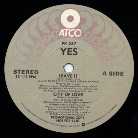 Yes : Leave It (12", Promo)