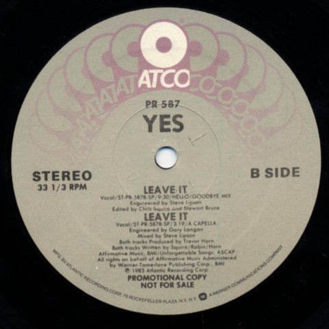 Yes : Leave It (12", Promo)