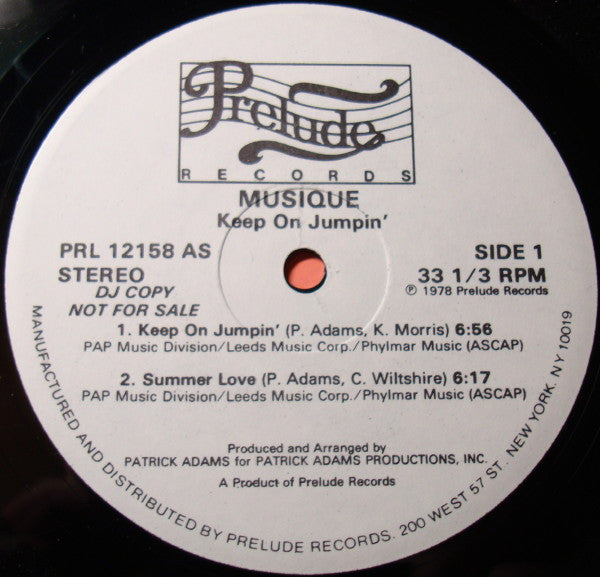 Musique : Keep On Jumpin' (LP, Album, Promo)