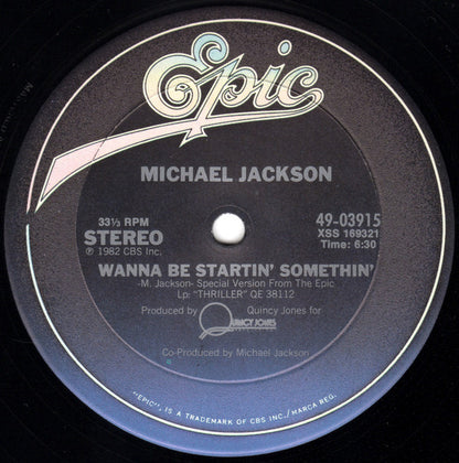 Michael Jackson : Wanna Be Startin' Somethin' (12")