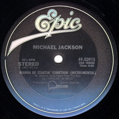 Michael Jackson : Wanna Be Startin' Somethin' (12")
