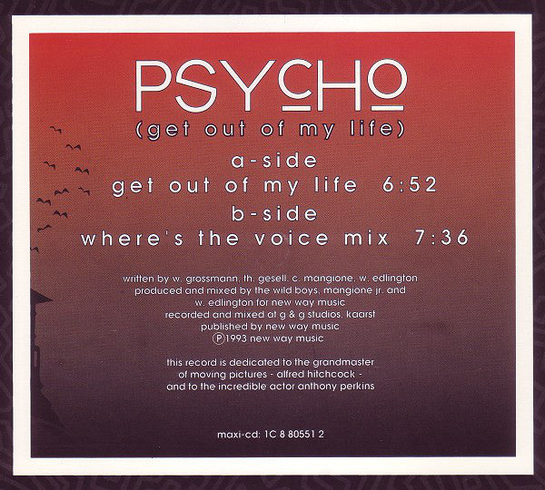 I.Q. (2) : Psycho (Get Out Of My Life) (12", Maxi)