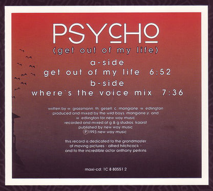 I.Q. (2) : Psycho (Get Out Of My Life) (12", Maxi)