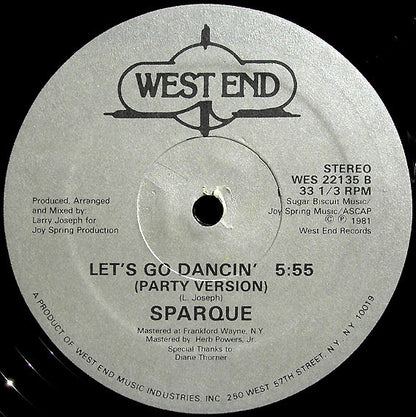 Sparque : Let's Go Dancin' (12", Single)