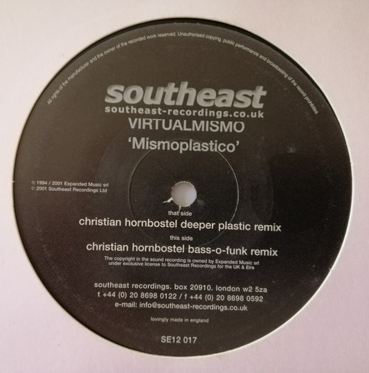 Virtualmismo : Mismoplastico (Christian Hornbostel Remixes) (12")