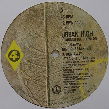 Urban High Featuring Dee Dee Wilde : Run Away (12")