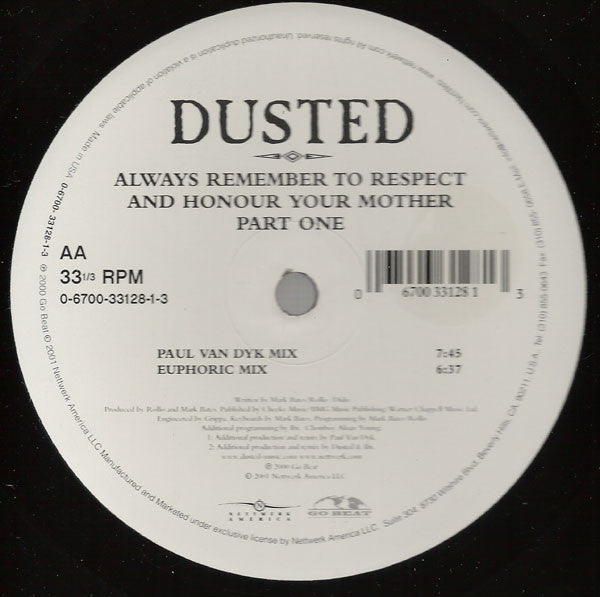 Dusted : Always Remember To Respect And Honour Your Mother Part One (12", Single)