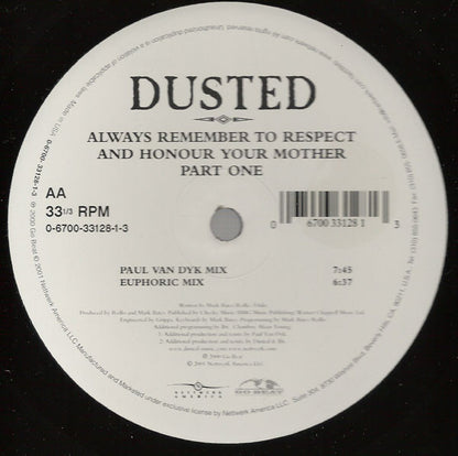 Dusted : Always Remember To Respect And Honour Your Mother Part One (12", Single)