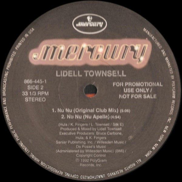 Lidell Townsell : Nu Nu (12", Single, Promo)