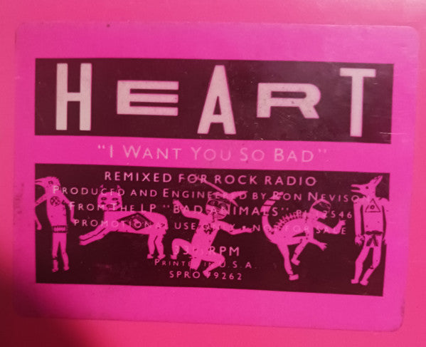 Heart : I Want You So Bad (12", Single, Promo)