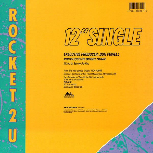 The Jets : Rocket 2 U (12", Single, Glo)