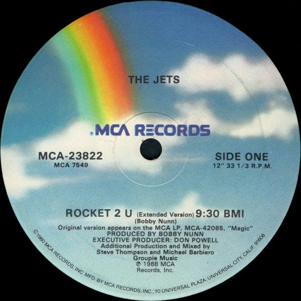 The Jets : Rocket 2 U (12", Single, Glo)