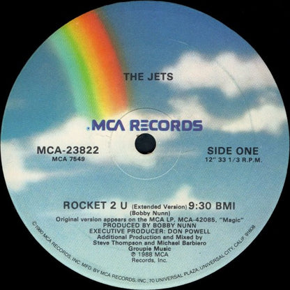 The Jets : Rocket 2 U (12", Single, Glo)