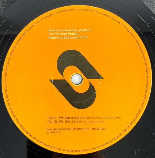 Martini & Hardcorey Present The Violante Project : We Got A Love (2x12", Promo)