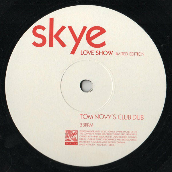 Skye (6) : Love Show (12", Ltd)