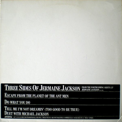 Jermaine Jackson : Three Sides Of Jermaine Jackson (12", Promo)