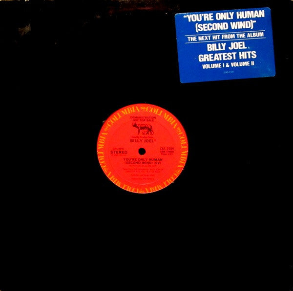 Billy Joel : You're Only Human (Second Wind) (12", Promo)
