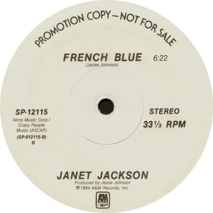 Janet Jackson : Fast Girls / French Blue (12", Maxi, Promo)