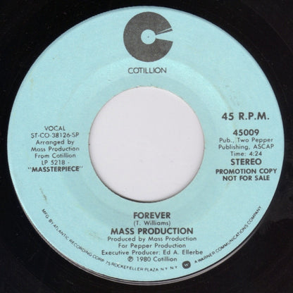 Mass Production : Forever (7", Mono, Promo)