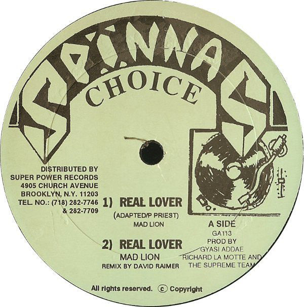 Mad Lion : Real Lover (12")