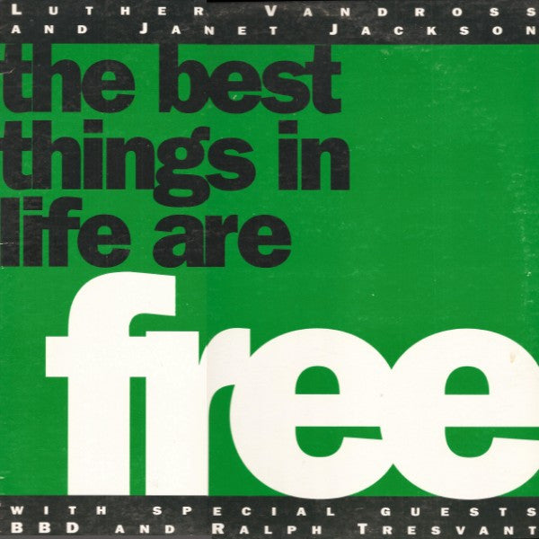 Luther Vandross & Janet Jackson With Special Guests Bell Biv Devoe And Ralph Tresvant : The Best Things In Life Are Free (12", Promo)