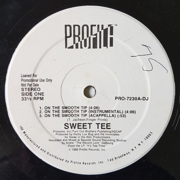 Sweet Tee : On The Smooth Tip (12", Promo)