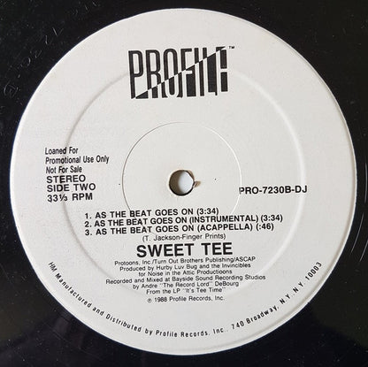 Sweet Tee : On The Smooth Tip (12", Promo)