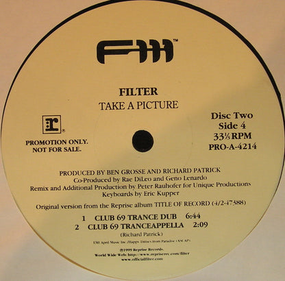 Filter (2) : Take A Picture (2x12", Promo)