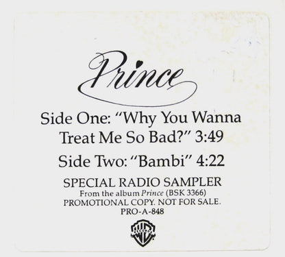 Prince : Why You Wanna Treat Me So Bad? (12", Promo, Smplr)