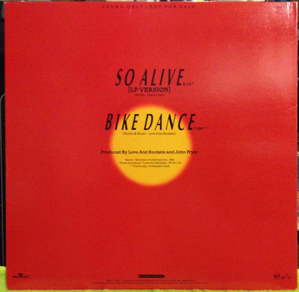 Love And Rockets : So Alive (12", Single, Promo)