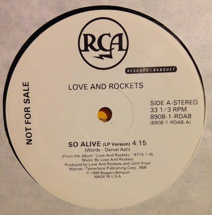 Love And Rockets : So Alive (12", Single, Promo)