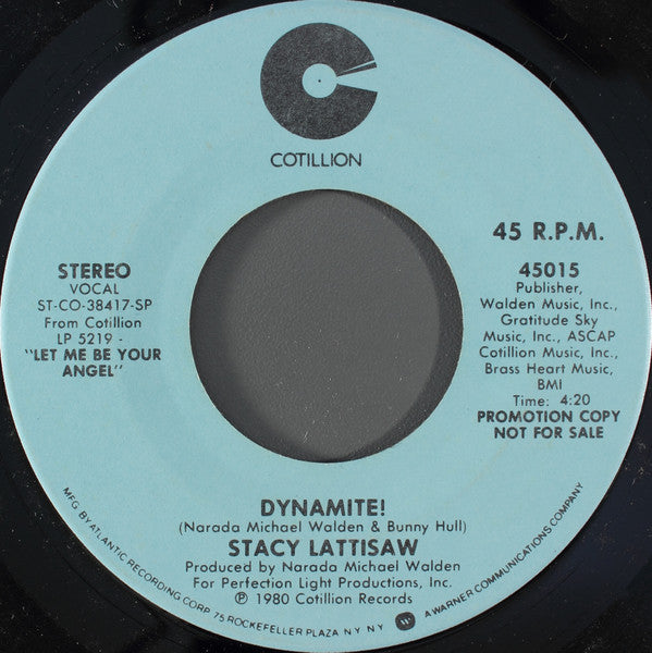 Stacy Lattisaw : Dynamite! (7", Mono, Promo)