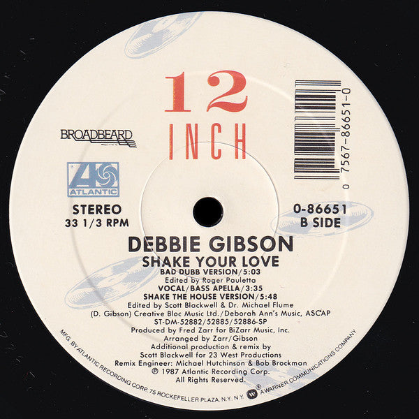 Debbie Gibson : Shake Your Love (12", Single, Gen)