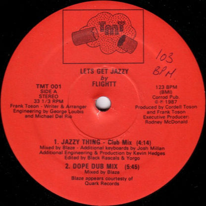 Flightt* : Lets Get Jazzy (12")