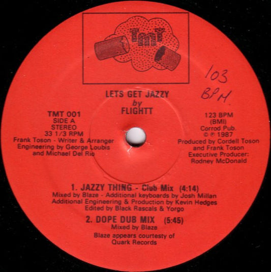 Flightt* : Lets Get Jazzy (12")