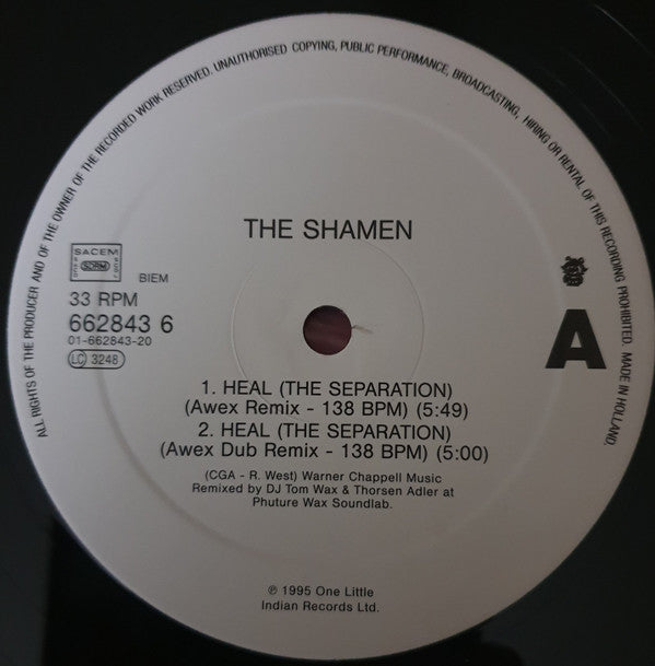 The Shamen : Heal (The Separation) (12", Single)